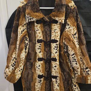 Dennis Basso REVERSIBLE Leopard Faux Fur